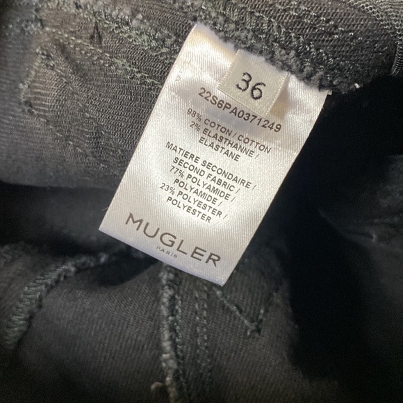 Mugler Slited Bi Material Spiral Jeans - Picture 6 of 8